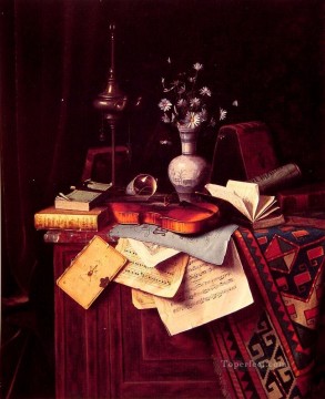 静物 Painting - 音楽 ウィリアム・ハーネットの静物画
